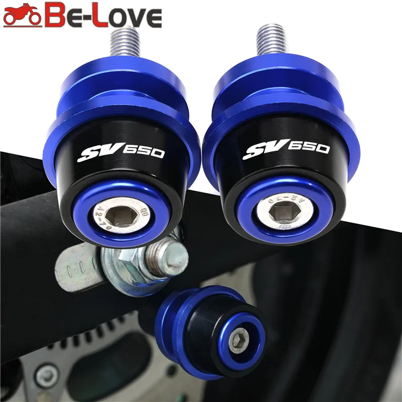 

Для Suzuki SV650 / S SV650S SV650X 1999-2020 2019 2018 2017 маятник Ползунки Катушки ЧПУ мотоцикл Задняя подставка винты слайдер SV650