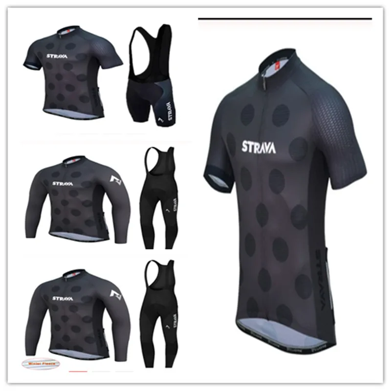 Зимний теплый флисовый 2021 трикотажный длинный комплект для велоспорта STRAVA