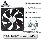 1 шт. Gdstime 24V 140x140x25 мм 140 мм PC чехол для компьютера DC двойной шар бесщеточный охладитель 14025 14 см осевой вытяжной радиатор охлаждающий вентилятор