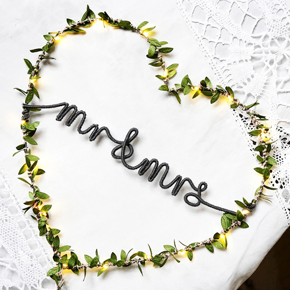 Рождественская светодиодная гирлянда Кленовая зеленая лоза серебристая