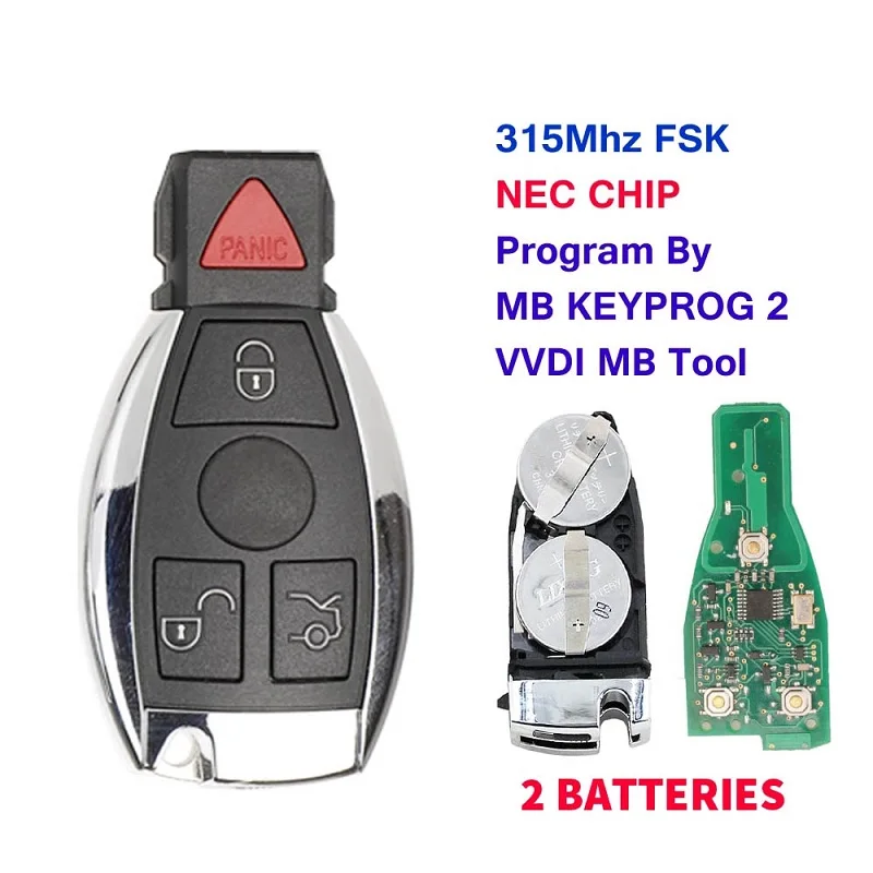 

CN002080 For Mercedes Benz C E R S CL GL SL CLK SLK 2000+ Car Key NEC Chip BGA Type Keylss Go Replace Promixity Card 315MHZ