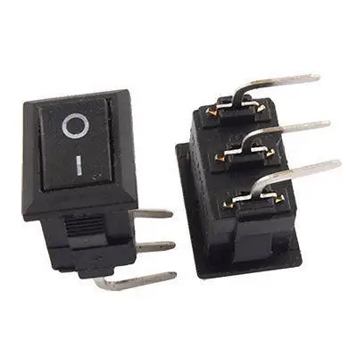 10 x AC 250V 3A правый угол 3 PCB Pin SPDT вкл/вкл Оснастка В Мини лодка кулисный