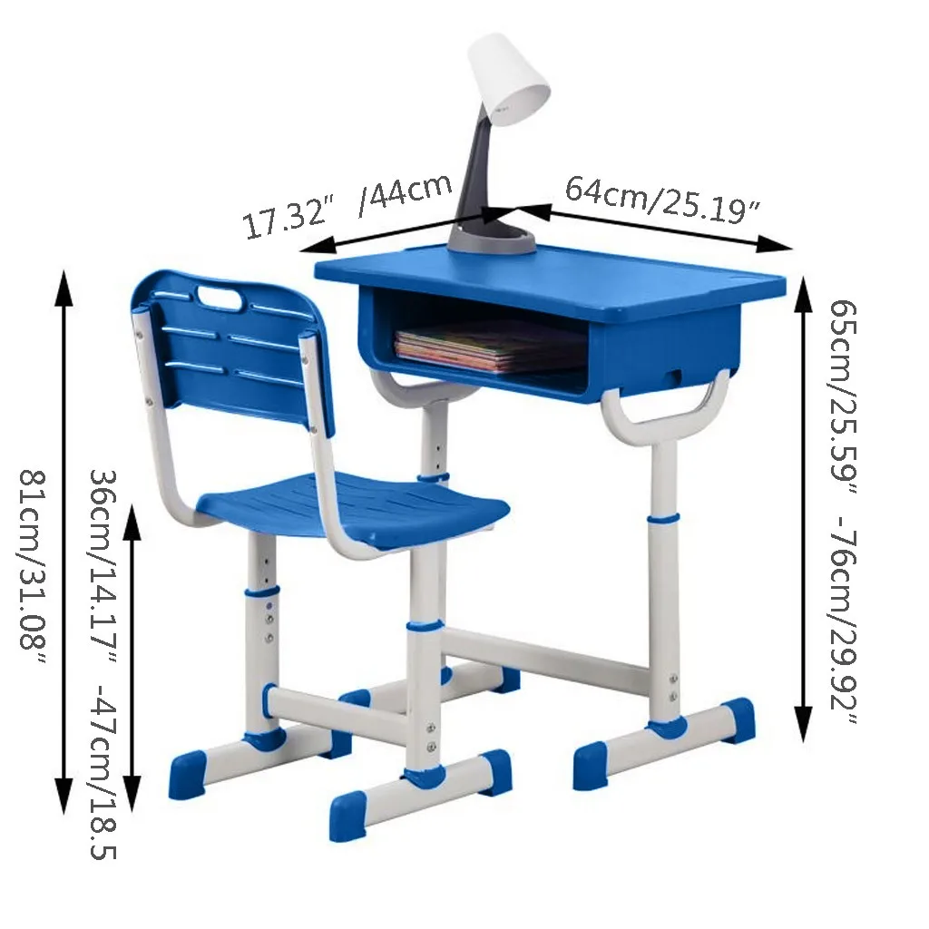 

Multifunctional Kids Desk and Chair Sets Adjustable Children School Study Homework Ergonomic Desk and Chair Combination Desktop