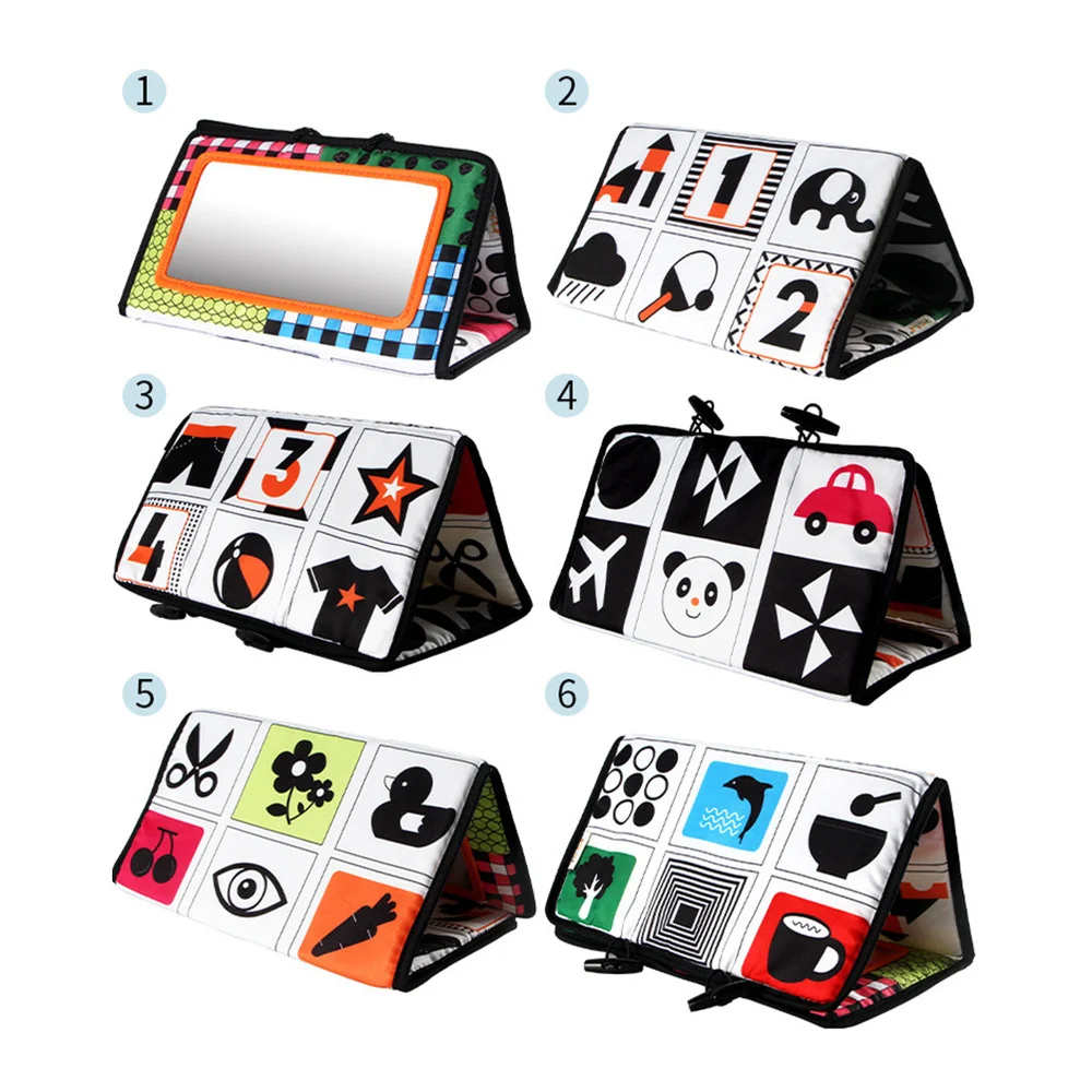 

Newborn Book Black White Tummy Time for Visual Stimulation Baby Activity