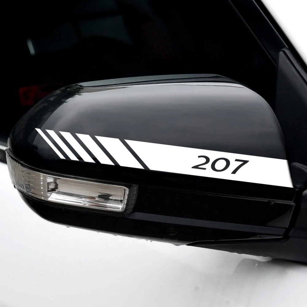 2 шт. декоративные наклейки на боковые зеркала заднего вида для Peugeot 206 207 208 306 307 308