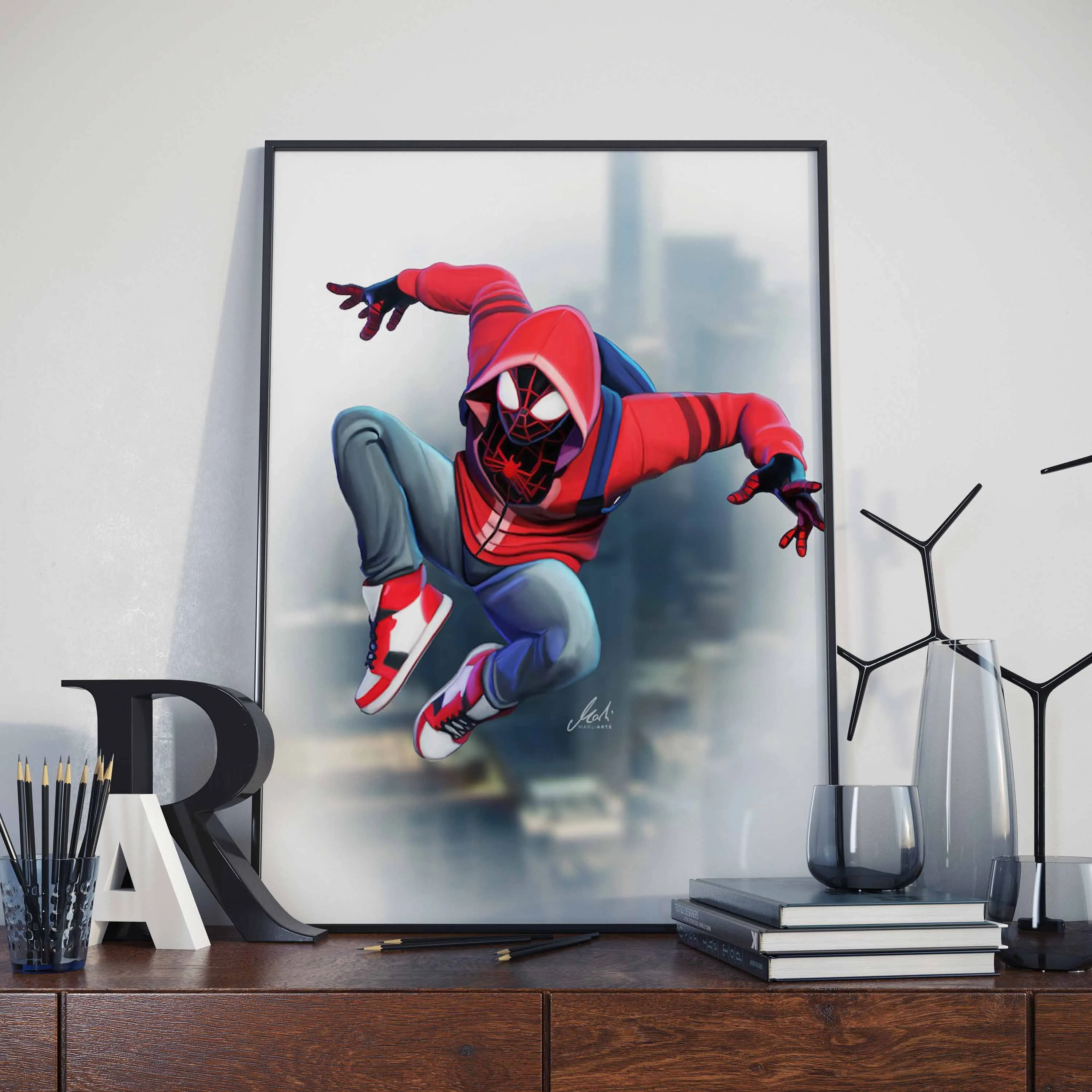 Настенная картина Железный человек Человек-паук | Дом и сад