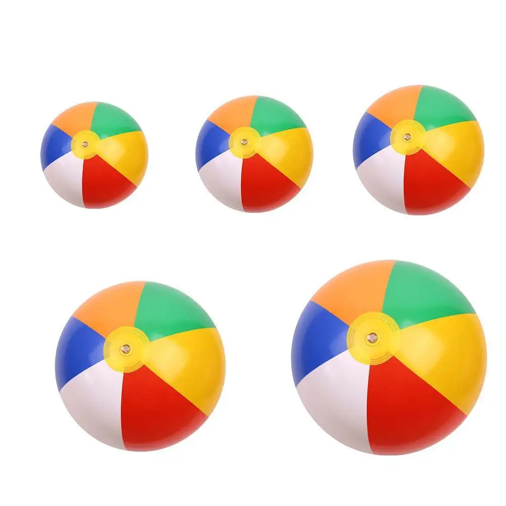 

Summer Outdoor Inflatable Beach Ball Toy Fun Outdoor Ball Inflatable Beach 6-color Play Inches Toy 12/14/16/20/25 Swimming Q7B2