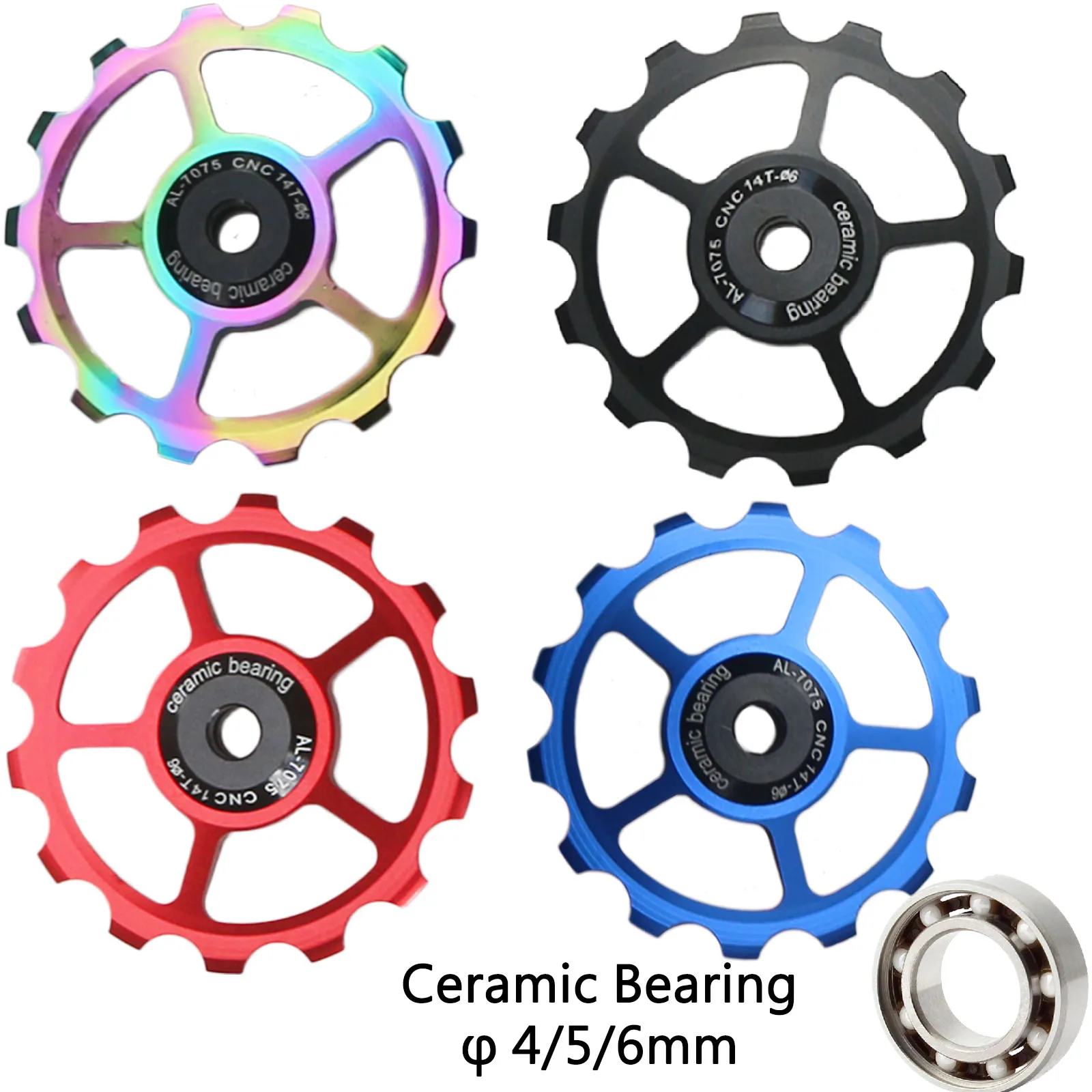 Задний переключатель передач 12T 14T Jockey Wheel керамический шкив направляющий ролик