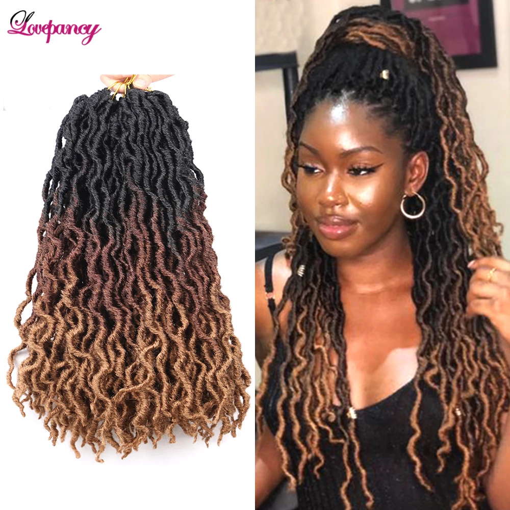 Synthetic Crochet Braids Hair Gypsy Locs Goddess Faux Locs Afro Curls Curly Crochet Fake Hair Extensions For Women New Arrival