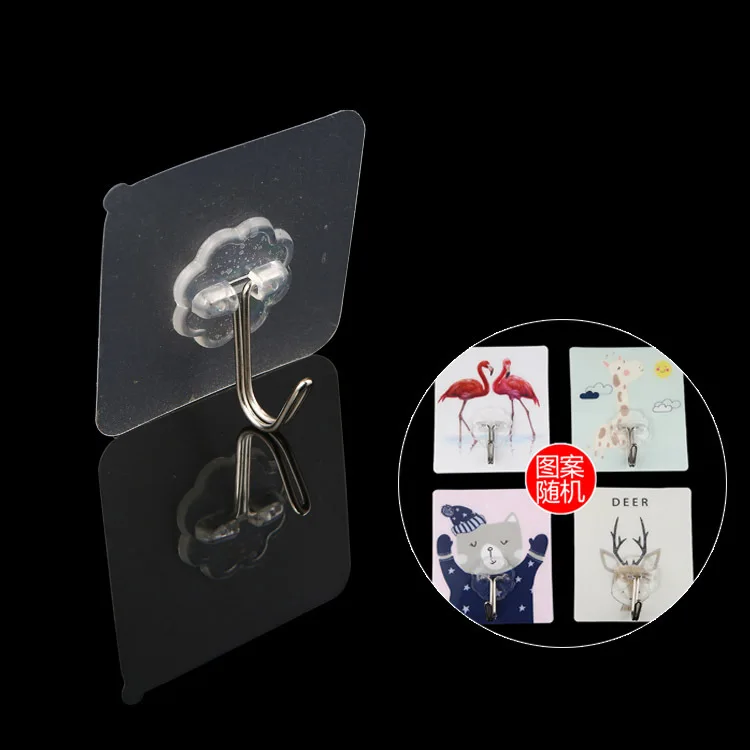 6 шт. пластиковый прозрачный крючок для ванной комнаты | Дом и сад