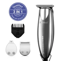 kemei electric shaver professional slick back hair clipper with wire incidental two different cutter heads shaving machine 42d