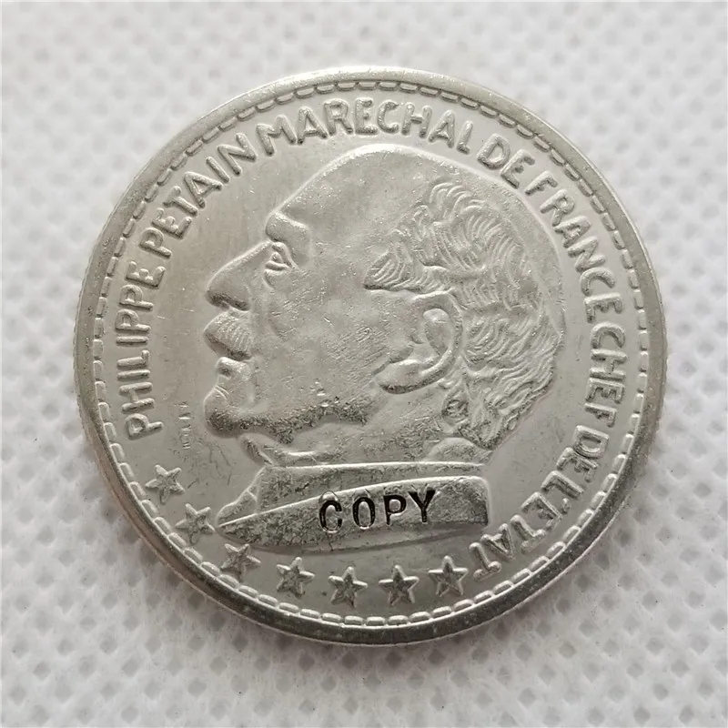 1941 Франция 20 франков копия монет Petain
