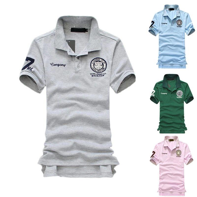 Мужские футболки поло для мужчин брендовая хлопковая футболка с коротким