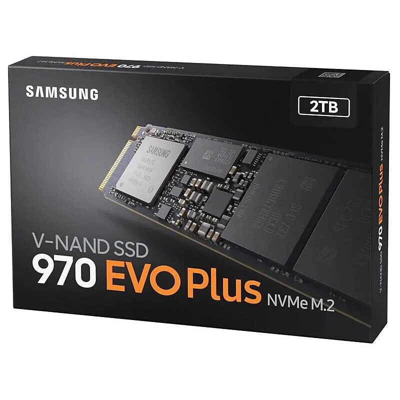 Samsung 2 ТБ 970 EVO Plus SSD NVMe M.2 2280 Внутренний твердотельный накопитель TLC PCIe 3 0x4 ноутбук
