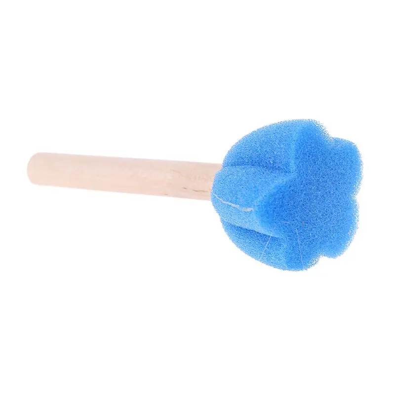 

5Pcs Round Sponge Brush with Wood Handle Art Graffiti Painting Tool Toy Children 72XF
