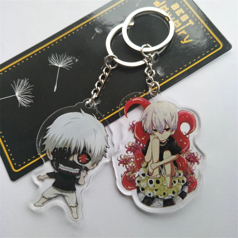 Акриловая цепочка для ключей с аниме окружающим Токийский вурдалак сумасшедшая