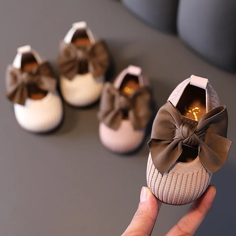 

2021 Toddler Shoes Baby First Walkers Clothing Baby Shoes Newborn Infant Pram Girls Princess Moccasins Bowknot Solid Soft Shoes