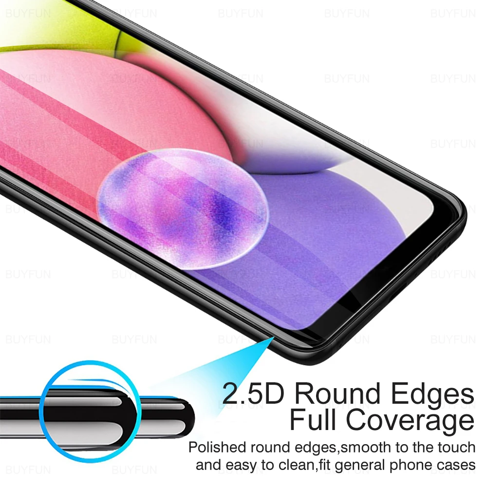 Защитная пленка для объектива камеры Samsung Galaxy A03S с полным покрытием закаленное