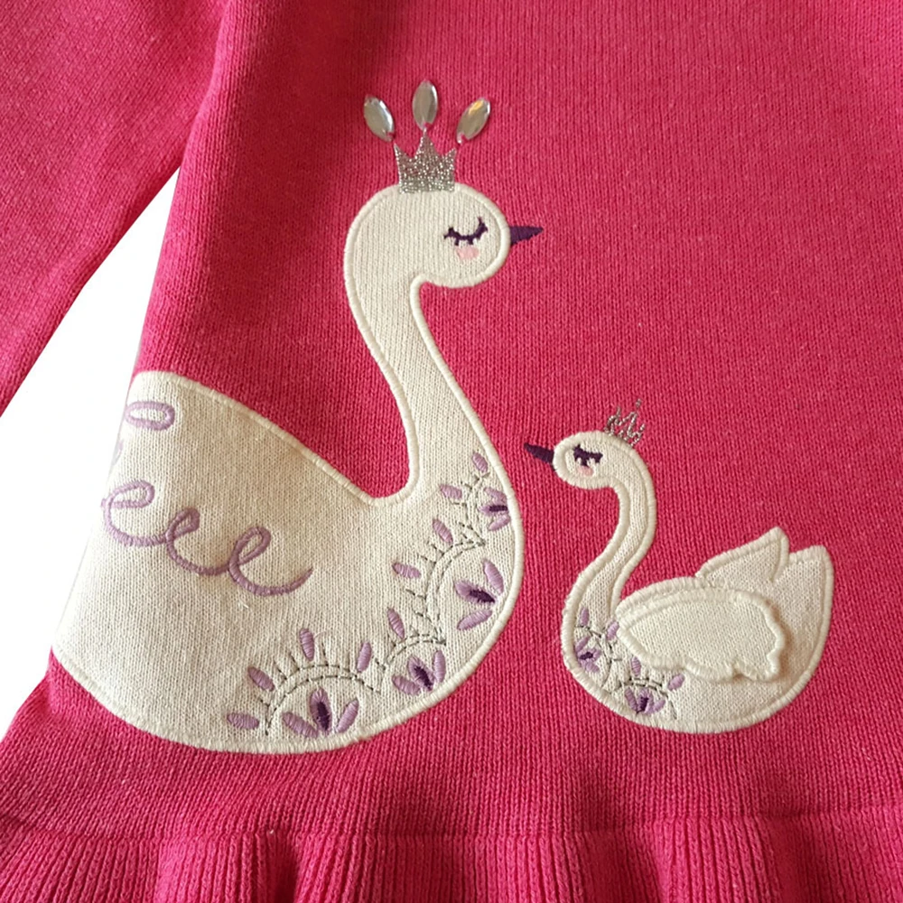 Платье для малышей осенне-зимнее трикотажное платье принцессы с длинными