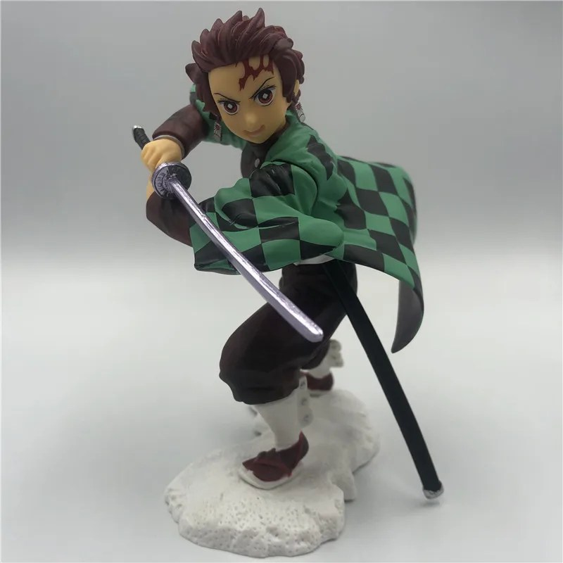 

Demon Slayer Kamado Tanjirou Hold Sword Fighting Ver. PVC Action Figure Kimetsu no Yaiba Tanjirou Nezuko Model Collect 15cm