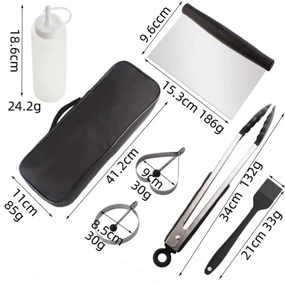 

14-piece Barbecue Set Stainless Steel Cooking Shovel Barbecue Tool Teppanyaki Bbq Grill Household Dropshipping 2021