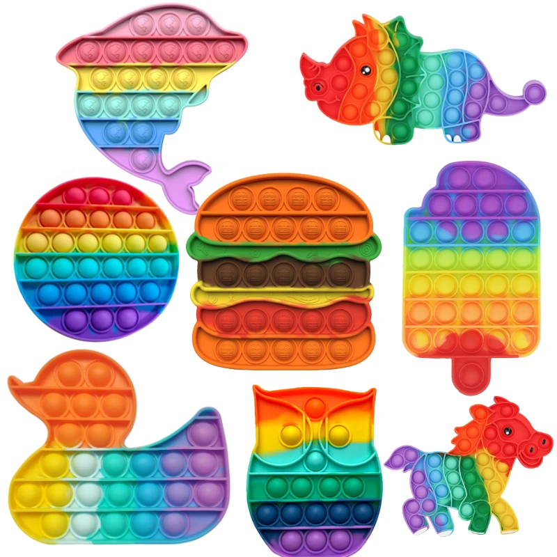 Популярный гамбургер пузырьковая игрушка сенсорная для аутизима игра борьбы с