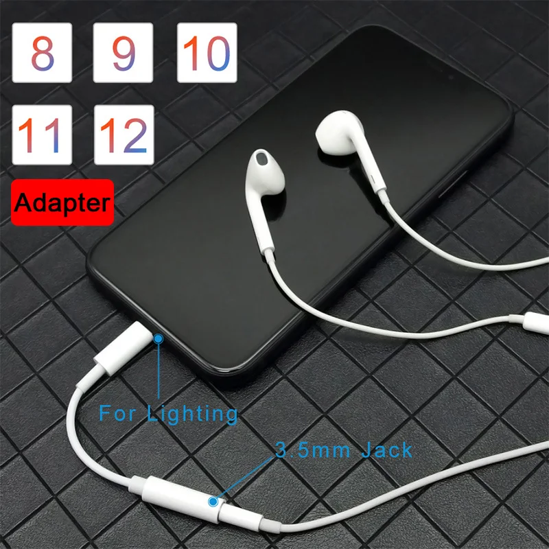 Поддержка всех IOS Syetem наушников Adaptador для iPhone 7 8 X AUX адаптер для Lightning Женский 3,5 мм штекер Jack кабель конвертер