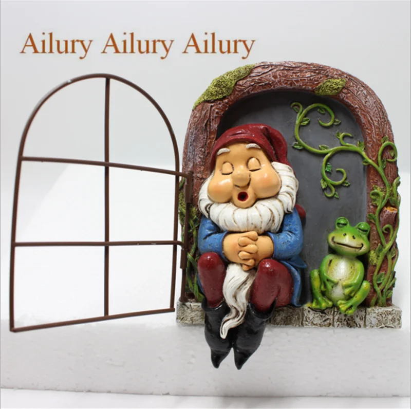 New Sleeping Dwarf, Creative Cute Resin Pendant For Decorating Windows, Tree Hanging Landscape Ornaments For Courtyard