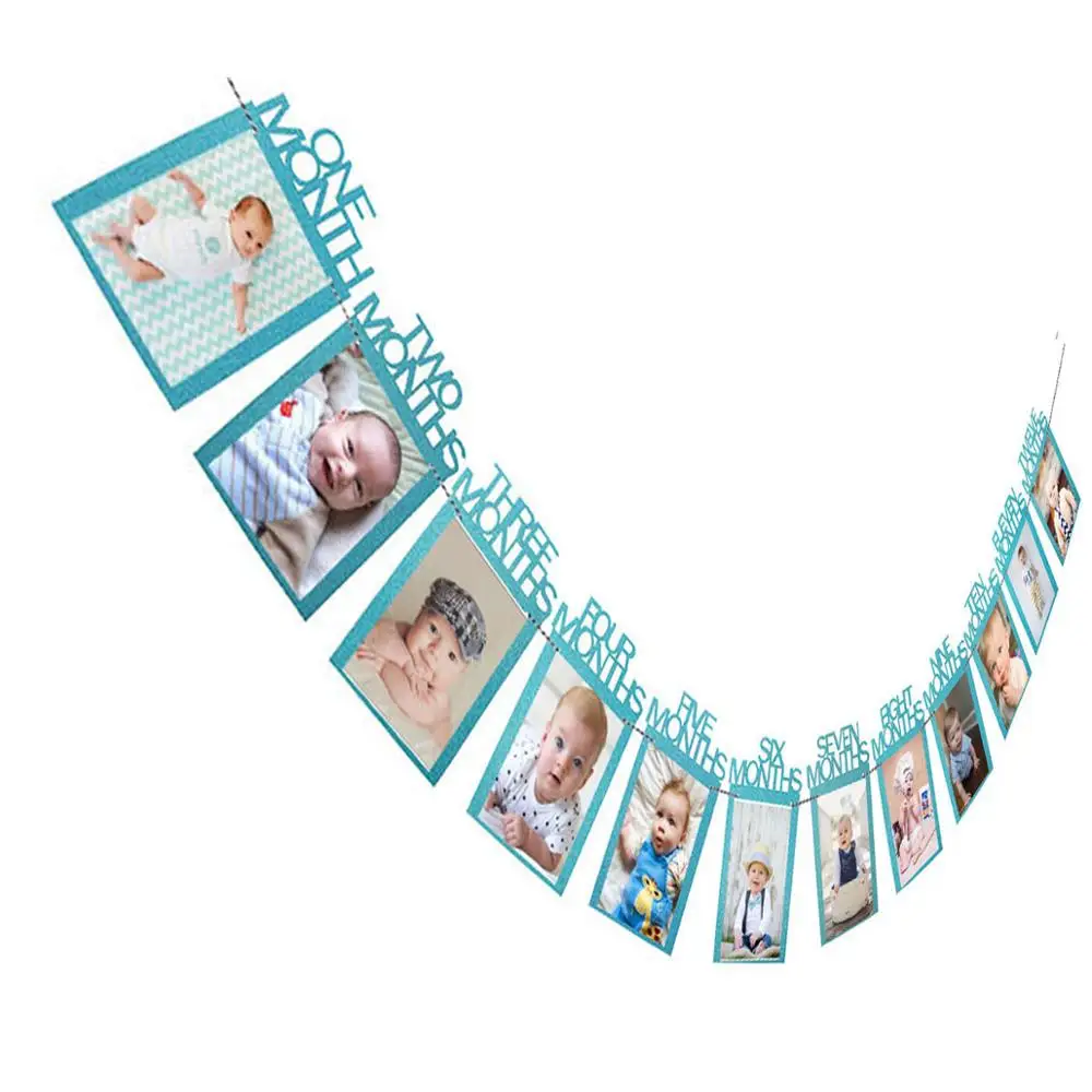 First Birthday Boy Party Blue Silver Confetti Balloons Banner 1st Happy Decorations Baby My 1One Year Decor | Дом и сад