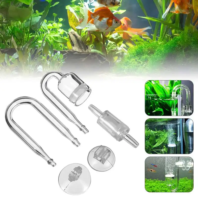 

Nicrew 4 in 1 Aquarium DIY CO2 Diffuser Glass Tank Bubble Solenoid Regulator Moss CO2 Atomizer for Fish Tank Live Plants