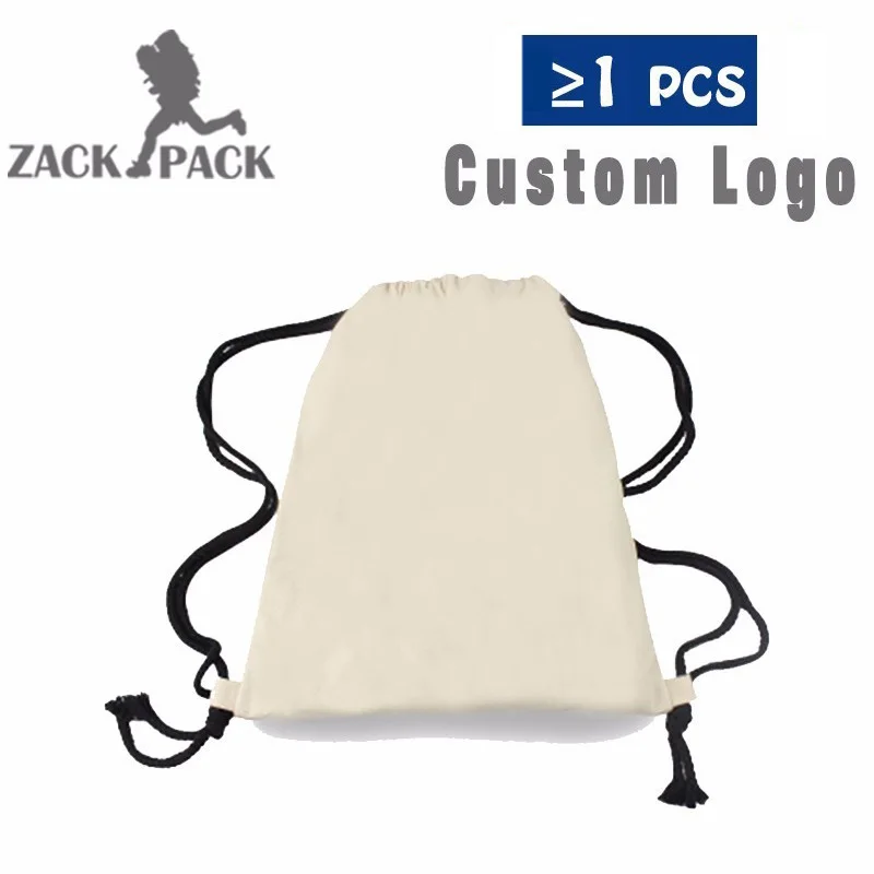 Zackpack, рюкзак на шнурке, Студенческая спортивная Хлопковая Сумка на шнурке, маленький рюкзак с принтом, индивидуальный логотип, DB33, Полиэстеровая сумка