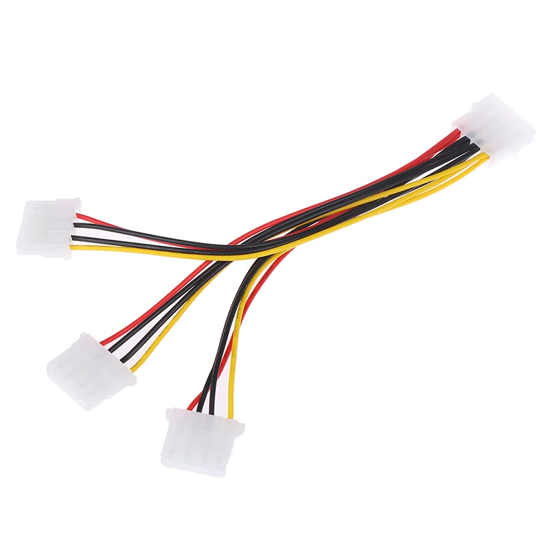 4 контактный IDE 1 в 3 Molex разъем питания разделитель Удлинительный кабель