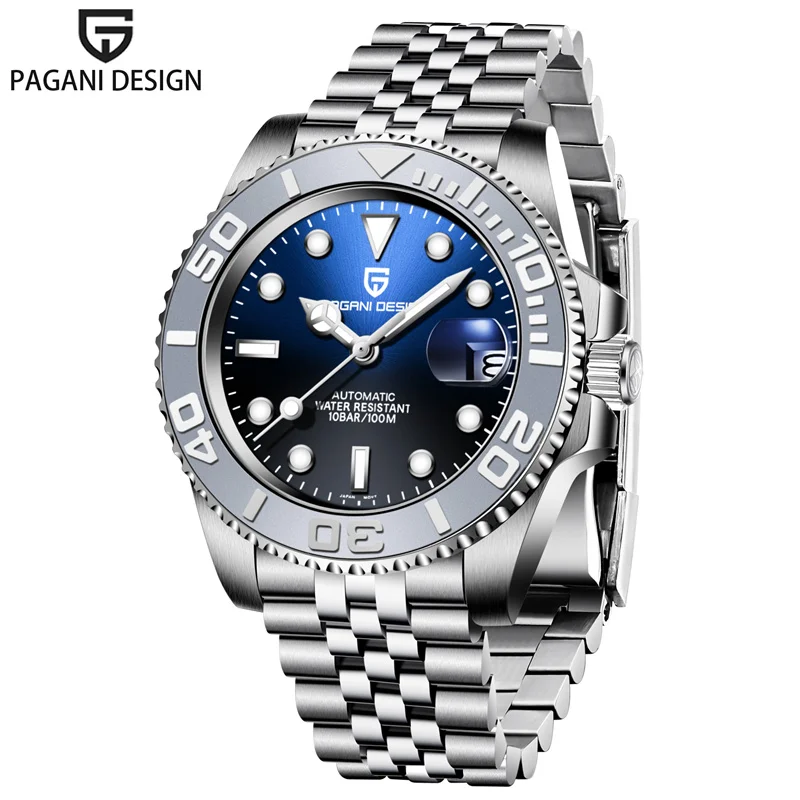 

PAGANI DESIGN Sapphire Crystal NH35 Men Mechanical Watches 40MM Ceramic Bezel 100M Waterproof Automatic Wrist Watch Reloj Hombre