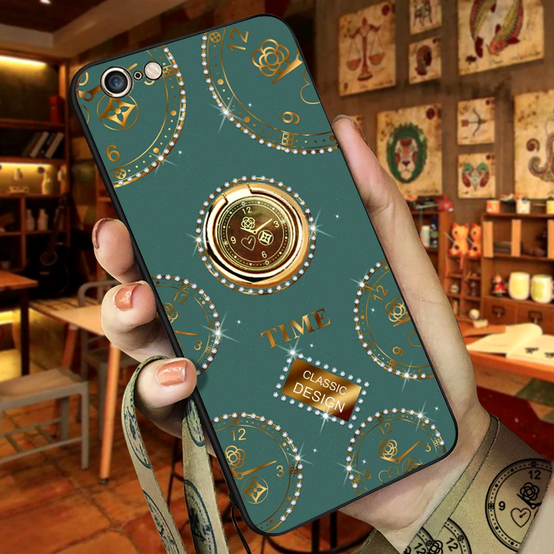 

Watch Camellia Design PC Silicone Mirror Phone Case for iphone7 to iphone11Pro with buckle bracket anti-fall