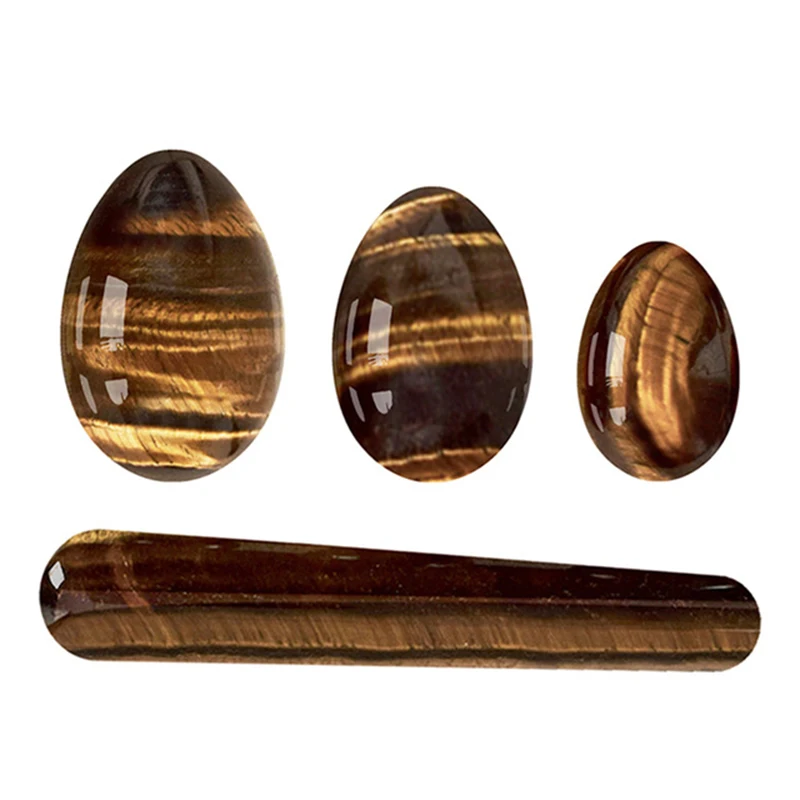 Вагинальные яйца Тигрового Глаза без отверстий яичницы натуральный камень йони