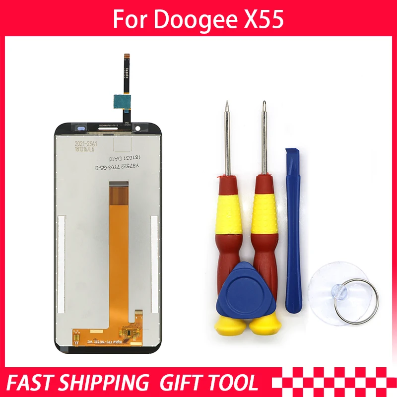 Новый оригинальный тачскрин аналагово Экран ЖК дисплей Дисплей Для DOOGEE X55