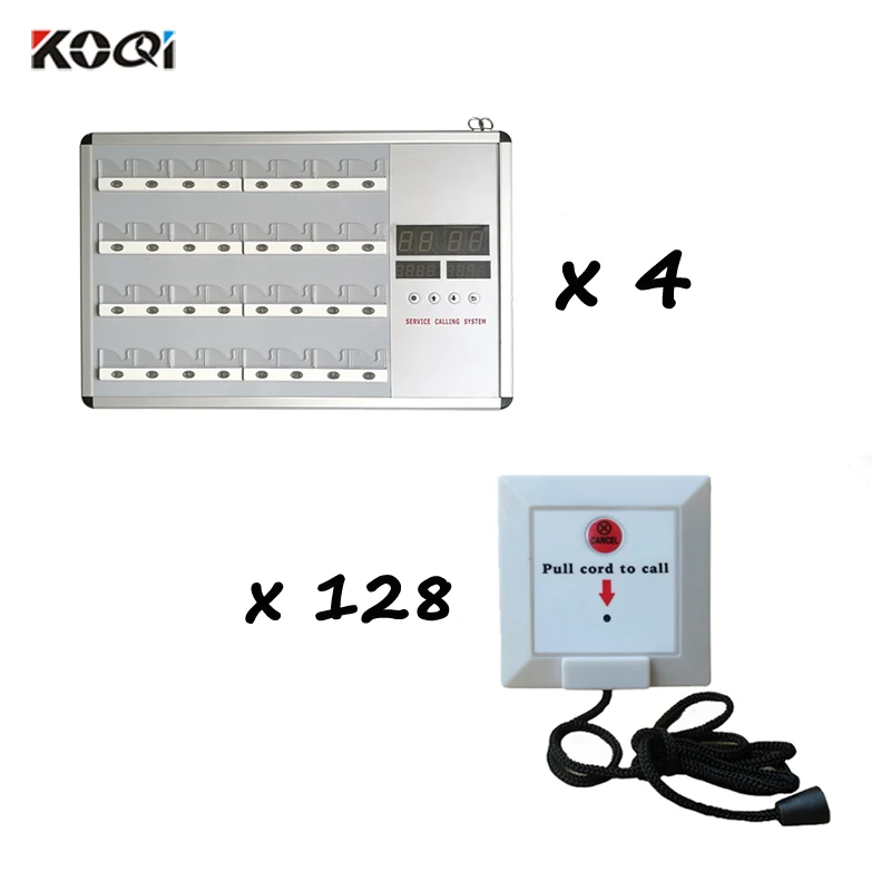 Беспроводная система вызова медсестры DC12V приемник с 4 цифрами 128 кнопка