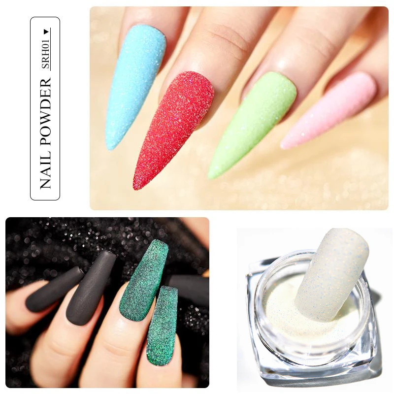 1 коробка сахарная блестящая пудра для ногтей сияющий пигмент УФ гель лака