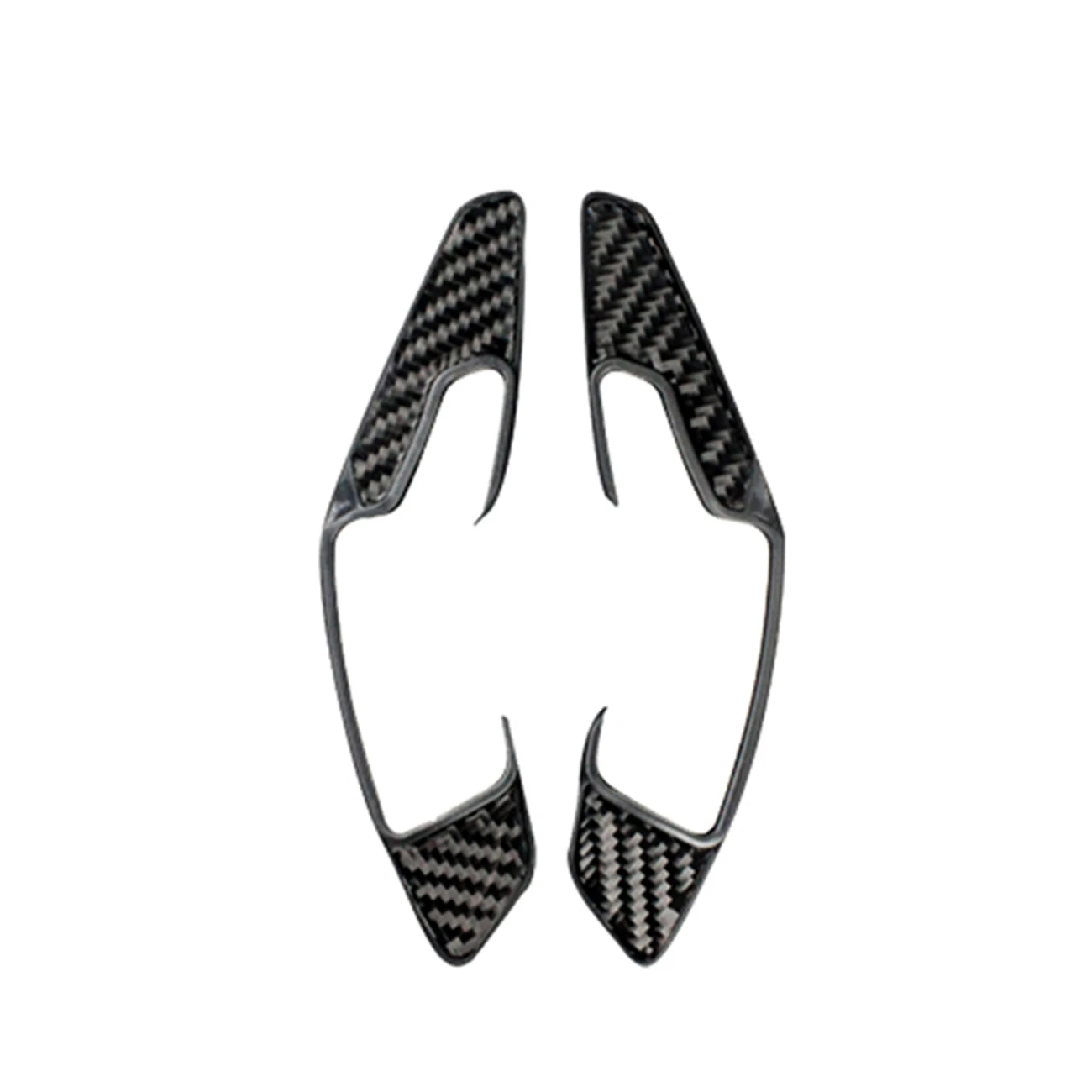 

2pcs Carbon Fiber Decoration Sickers Car Interior Steering Wheel Button Switch Panel Cover Frame Trim For LEXUS NX 300H 200T