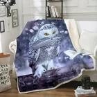 Животное Ночной Ястреб Одеяло s 3D с принтом в виде совы; Плотное детское одеяло для взрослых для кровати, гостинной и Портативный броски Одеяло Прямая доставка