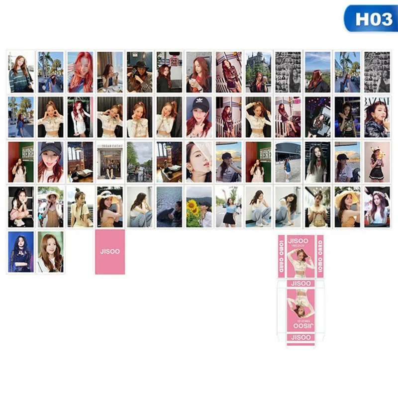 03 54 шт./компл. Kpop Blackpink Lomo карта Bangtan мальчики фотографии Открытка-приглашение картинки канцелярские принадлежности украшения подарки вентилятор - Цвет: 03
