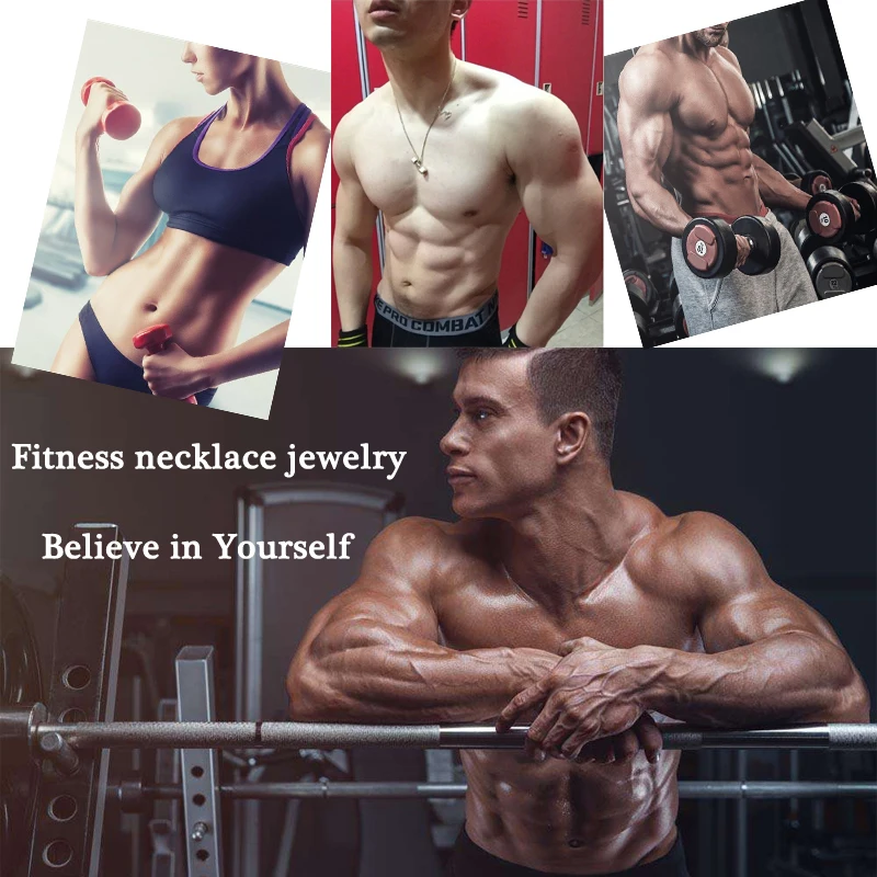 Кулон в форме гири для мужчин бодибилдинг тренажерный зал вес Кроссфит ожерелье