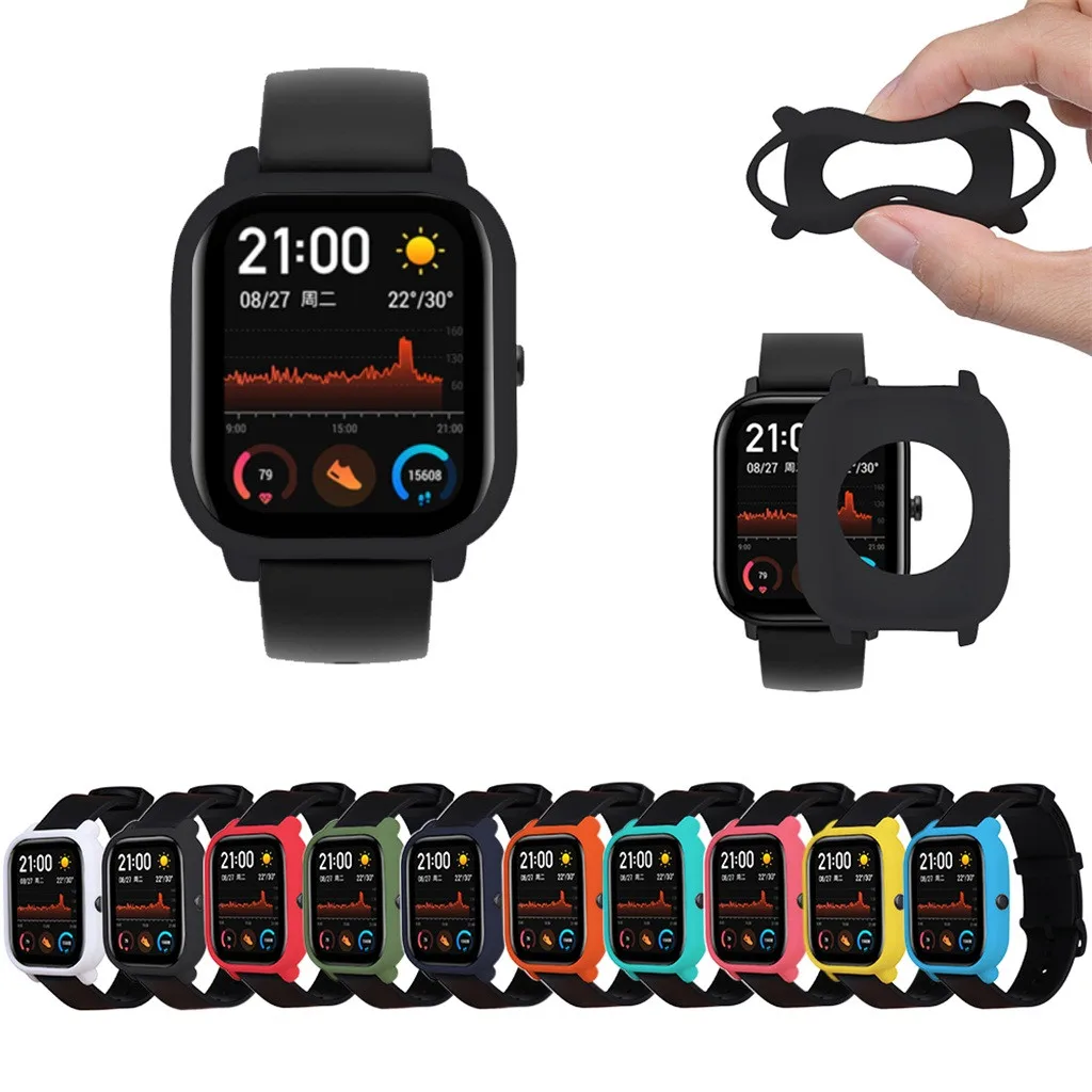 Защитный чехол с силиконовой рамкой для часов Xiaomi Huami Amazfit GTS ремешок наручных