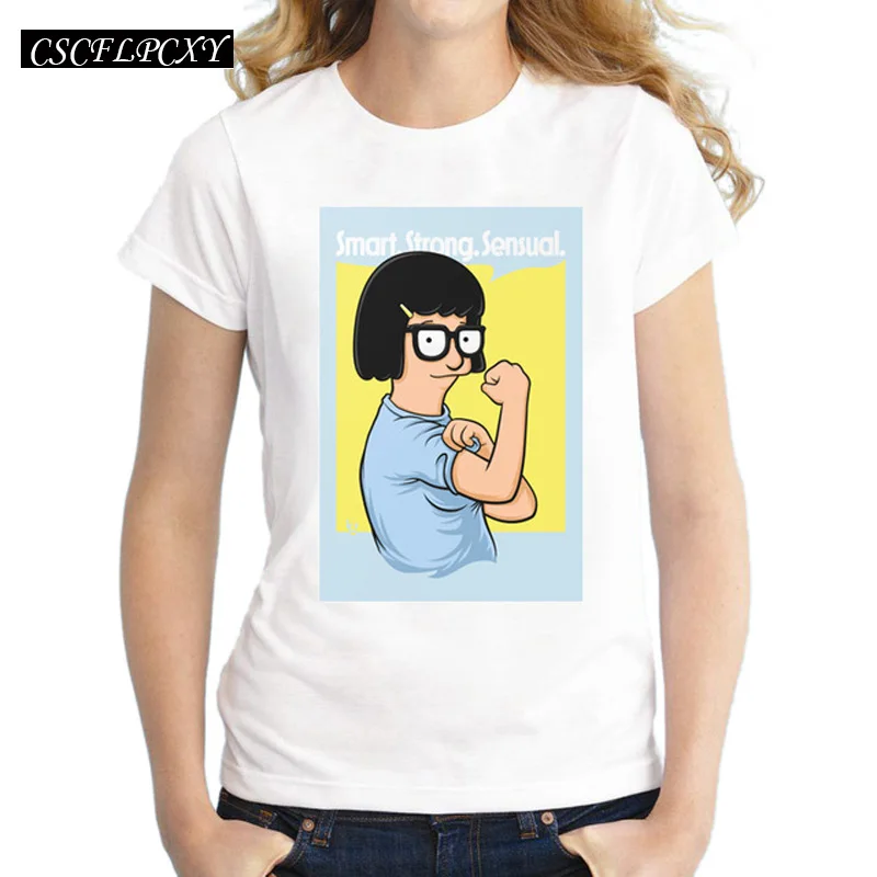 2017 Женская умная сильная чувственная футболка для девочек повседневные топы с