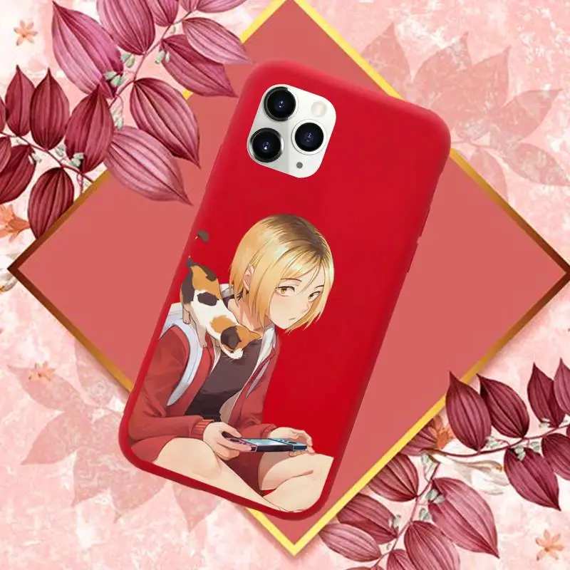 

Kenma Kozume Haikyuu Phone Case Red Candy Color for iPhone 11 12 mini pro XS MAX 8 7 6 6S Plus X SE 2020 XR