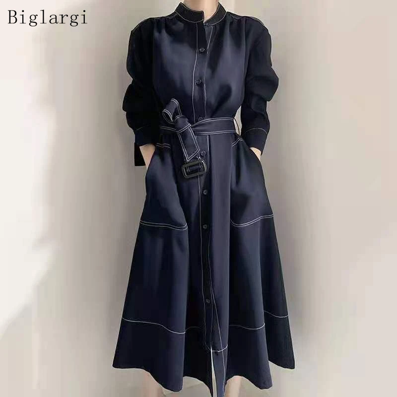 

Spring Autumn Long Trench Coat For Women Dress Fashion Windbreaker Ladies Coats Elegante Clothes Moda Feminina Overcoat New 2021