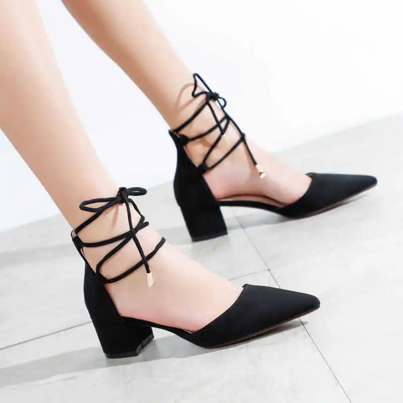 

Casual Ankle Prom 2021 High Heels Mules Women shoes Hollow Pointed Pumps