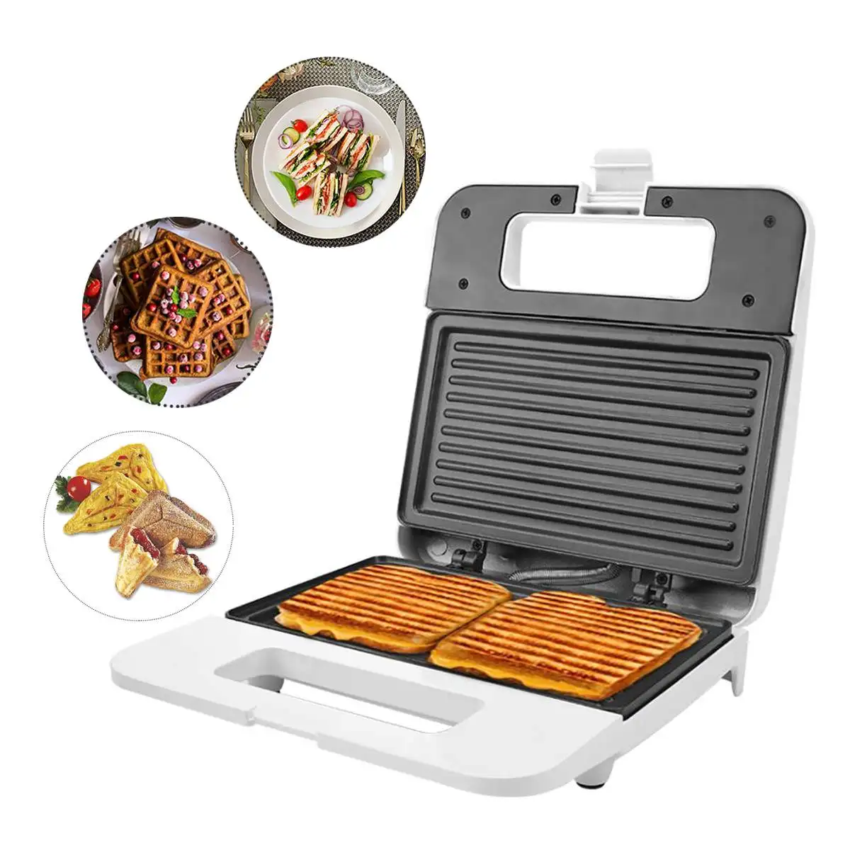 220V 70W Household Electric Cake Maker Sandwich Breakfast Machine Iron Toaster Baking Pan Oven Dropship | Бытовая техника