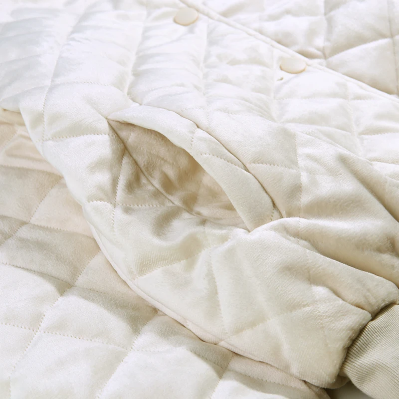 WannaThis Plus Size Women Short Parkas Autumn Winter 2019 Casual Fashion Loose Argyle Button Mock Neck Pocket Warm Padded Coats | Женская