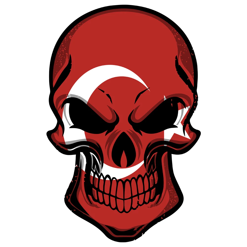 Наклейки и наклейки на бампер автомобиля с национальным флагом скелетом